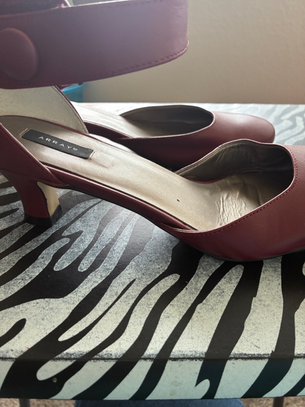 Array Red Ankle-Strap Heels - Picture 9 of 15